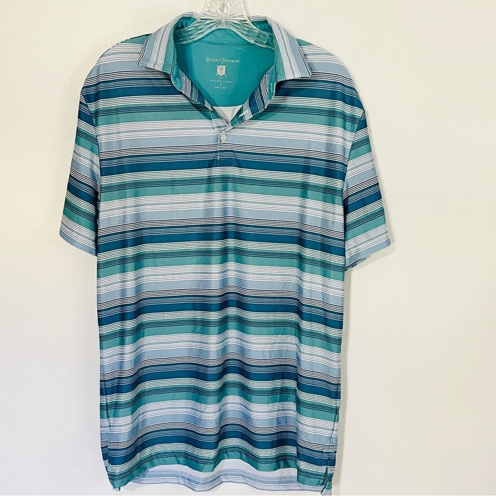 Hickey Freeman Men’s Striped Golf Polo Multicolor S